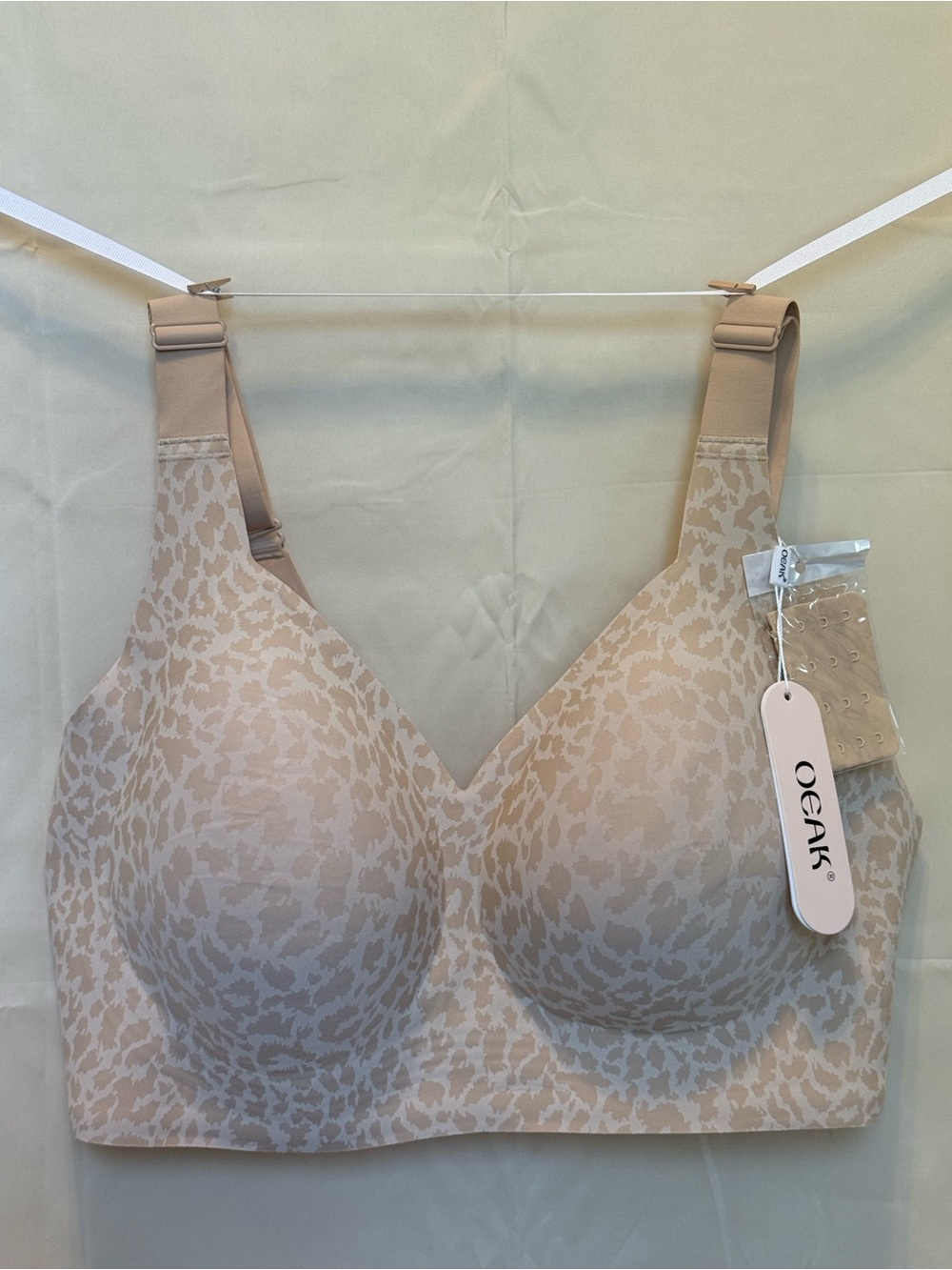 Oceak Nude Leopard Wireless T-Shirt Bra